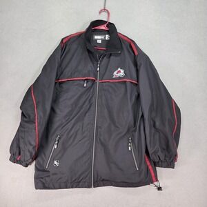 Vintage Colorado Avalanche Jacket Mens Medium Black NHL Hockey CCM 90s